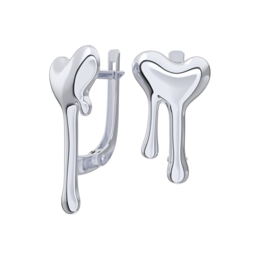 Купить Серьги из серебра "Сердечки" (72156)