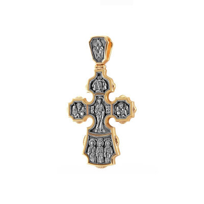 картинка крест из серебра "Да воскреснет Бог" (42869) 