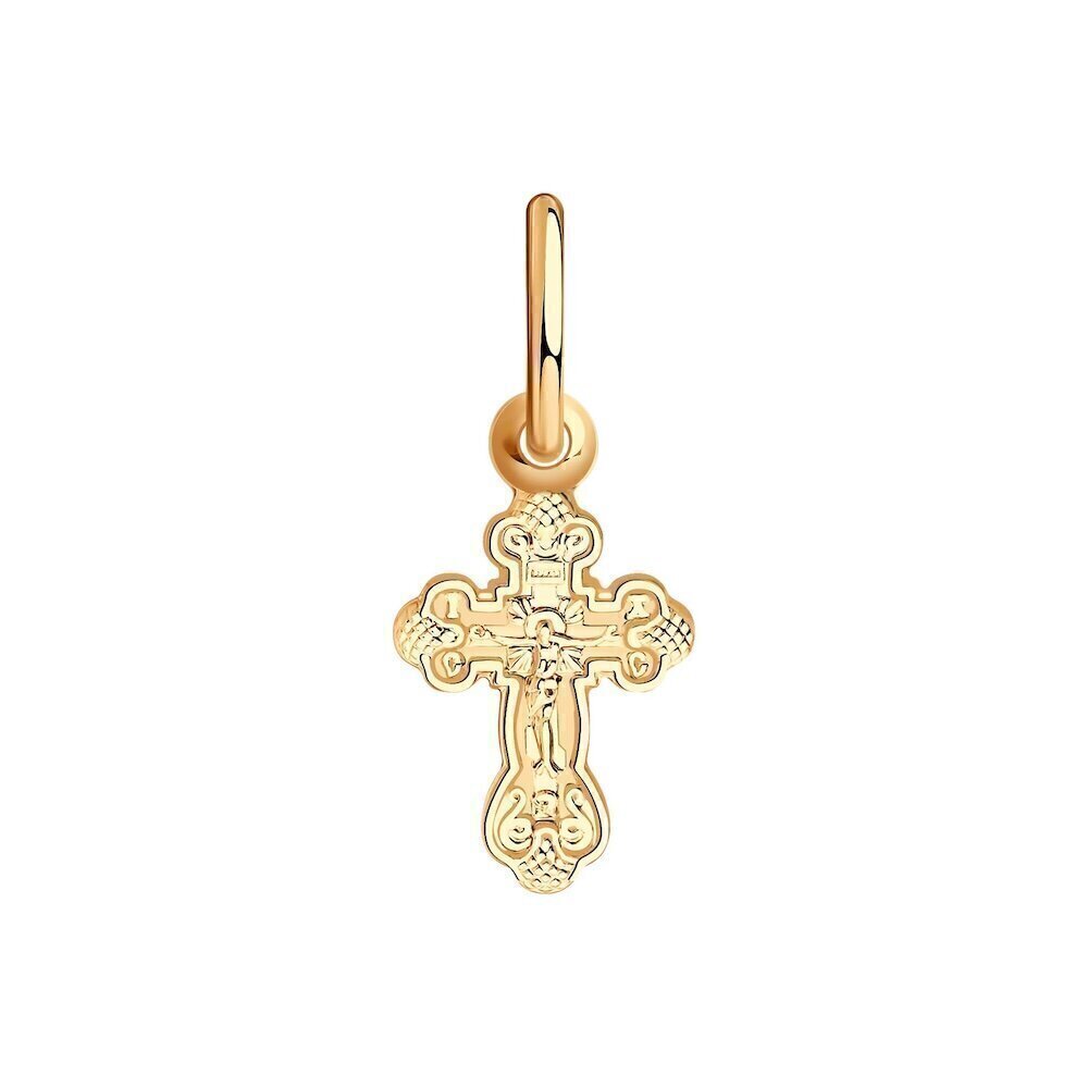 Купить Крест из красного золота "Спаси и Сохрани" (41573)