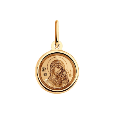 картинка Образ из красного золота "Божия Матерь Казанская" (51092) 