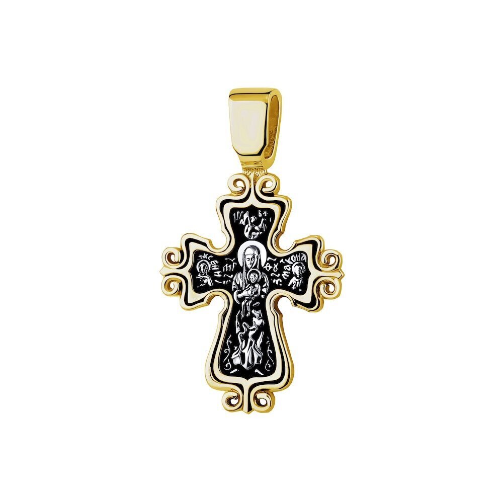 Купить Крест из серебра "Богородица" (42755)