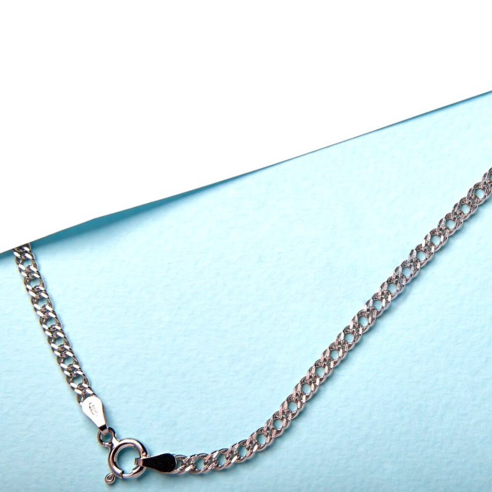 Купить Цепь из серебра "Ромб двойной с алмазной огранкой" (92136)