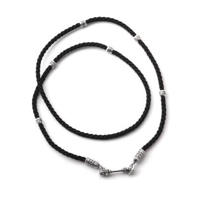 картинка Гайтан с замком из серебра "Помилуй Мя Грешного" (92473) 