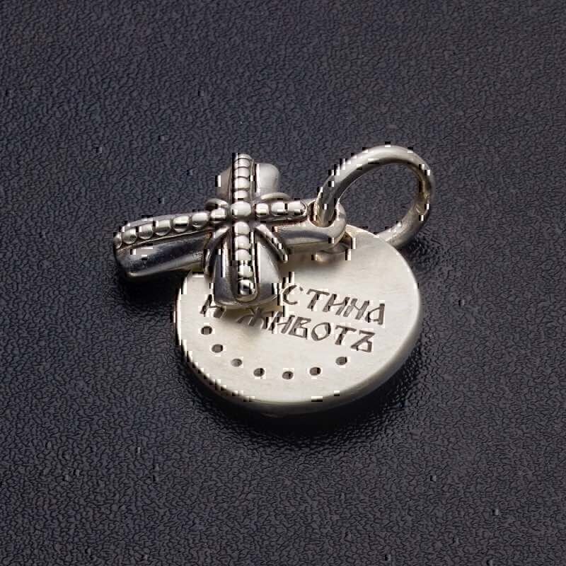 Купить Крест из серебра с подвеской (25413)