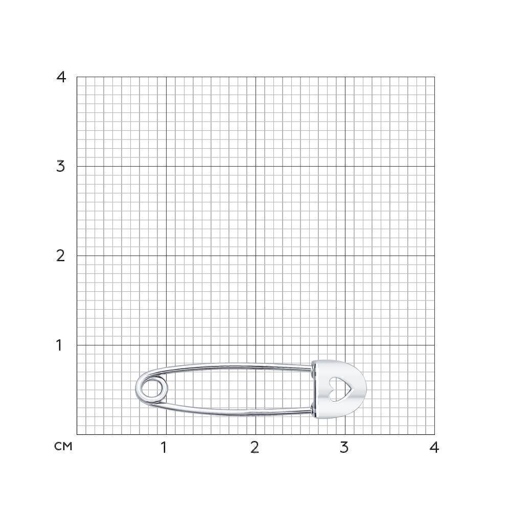 Купить Брошь из серебра "Булавка" (84468)