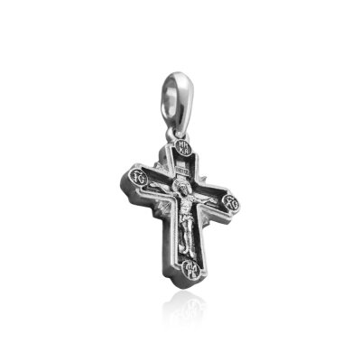 картинка Крест из серебра "Божия Матерь Семистрельная" (42200) 