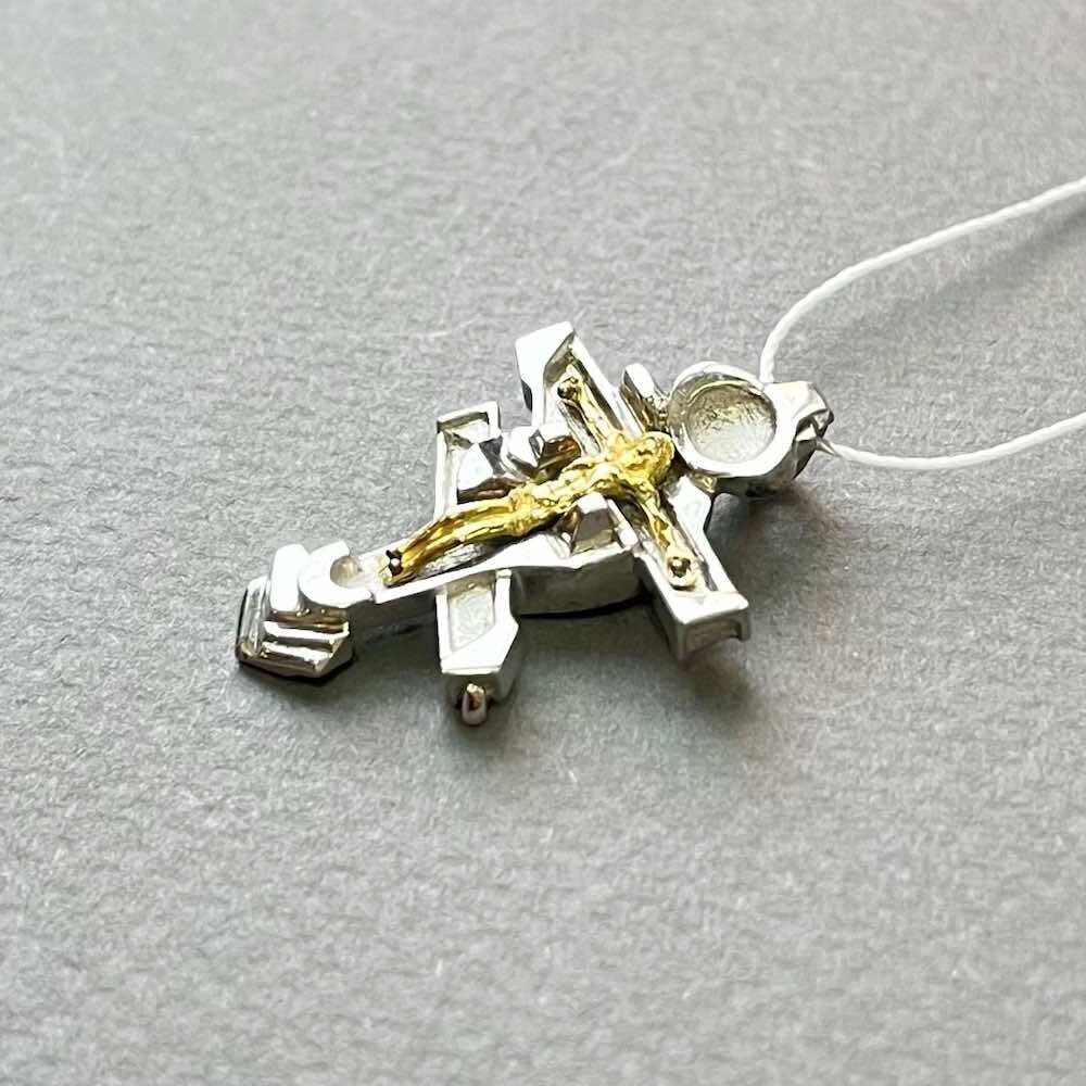 Купить Крест малый из серебра "Сердце Христа" (42453)