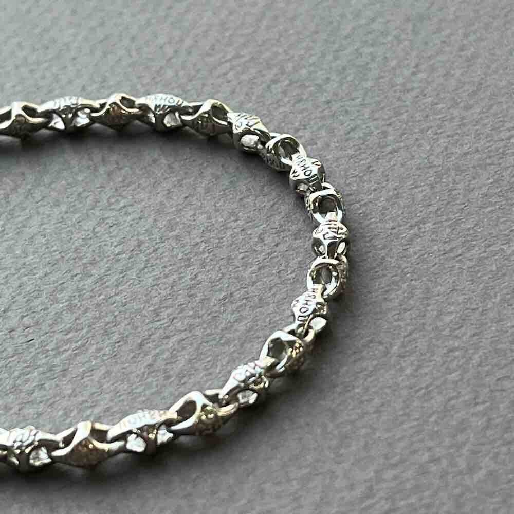 Купить Браслет литой из белого золота "Господи помилуй" (11002)