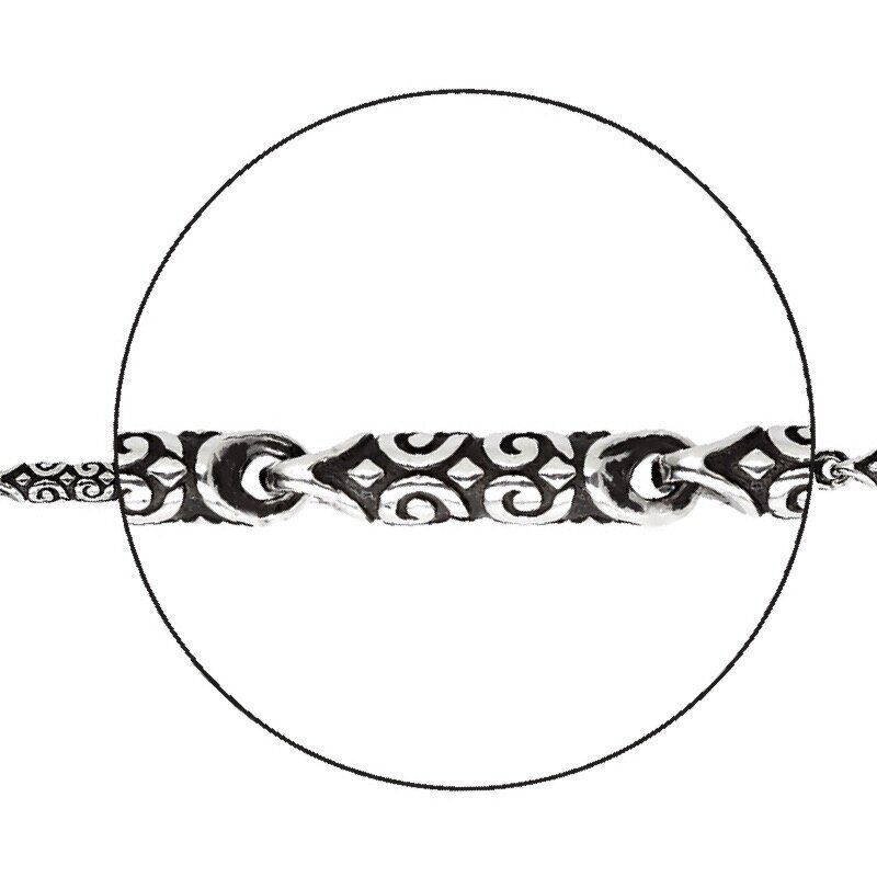 Купить Цепь литая из серебра с узором (92451)