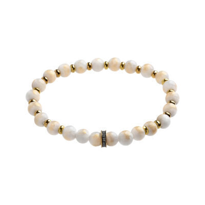 картинка Браслет из нефрита "Всем Святым" с бусинами из серебра (12238) 