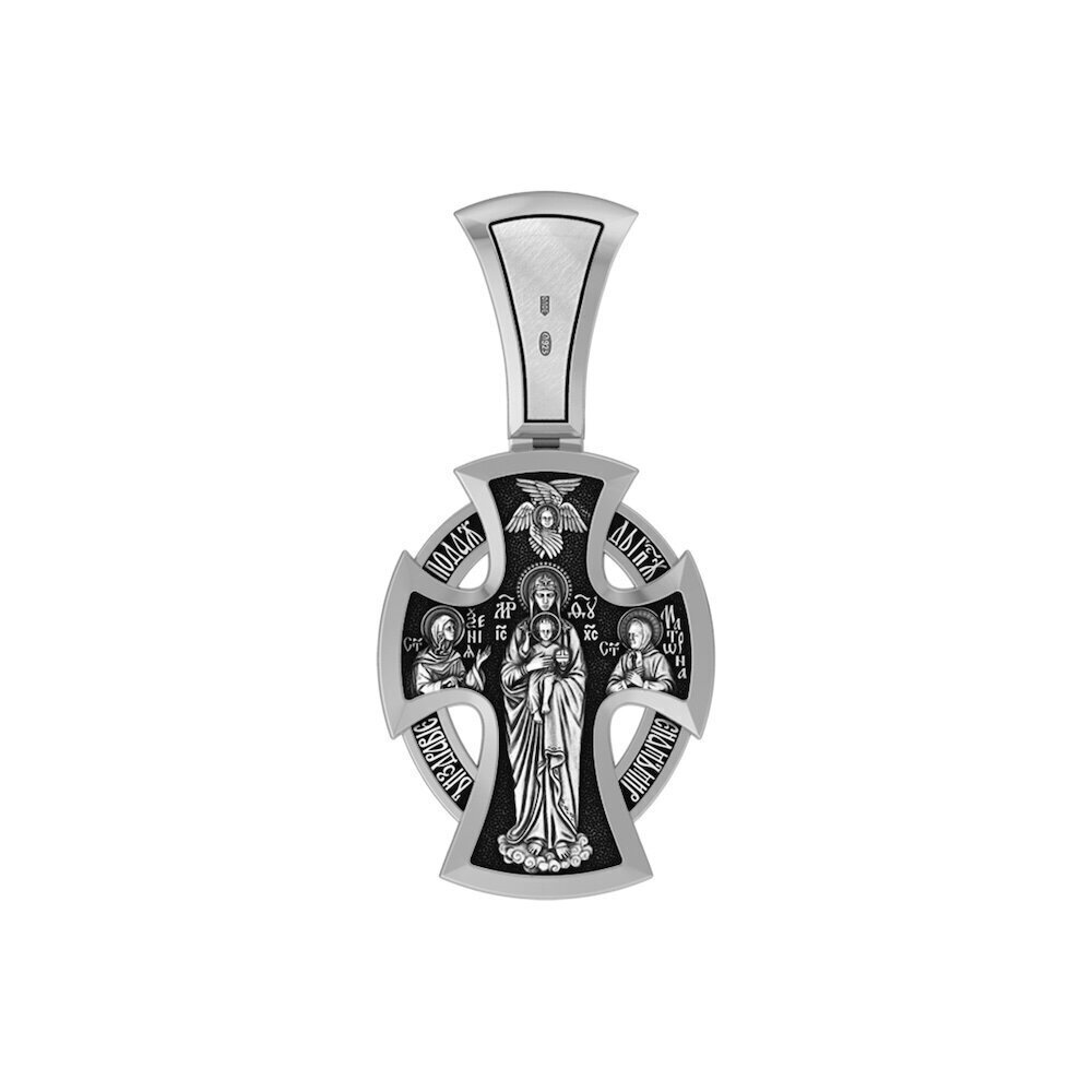Купить Крест из серебра "Божия Матерь Валаамская" (42948)