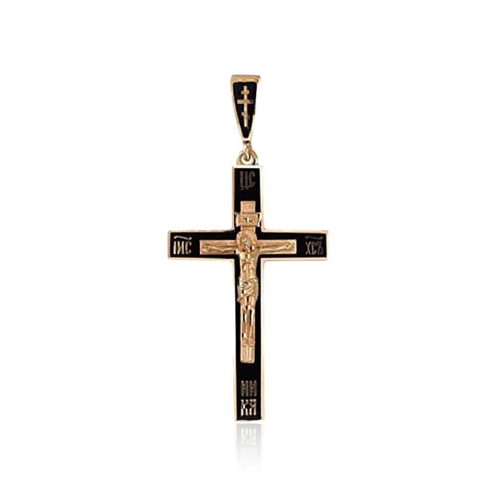 Купить Крест из красного золота "Распятие Христово" (2139)