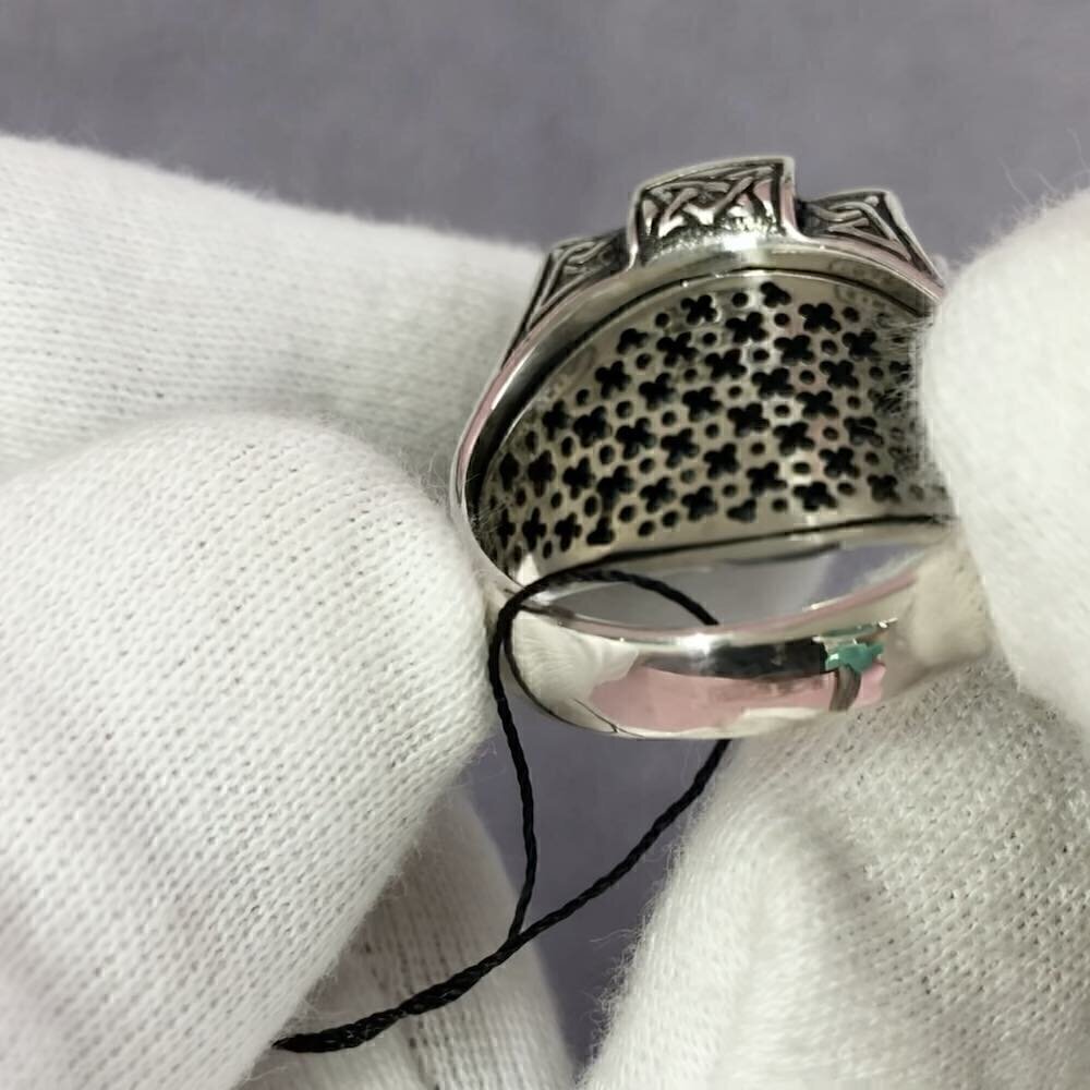 Купить Кольцо из серебра "Апостол" с гранатом (32233)