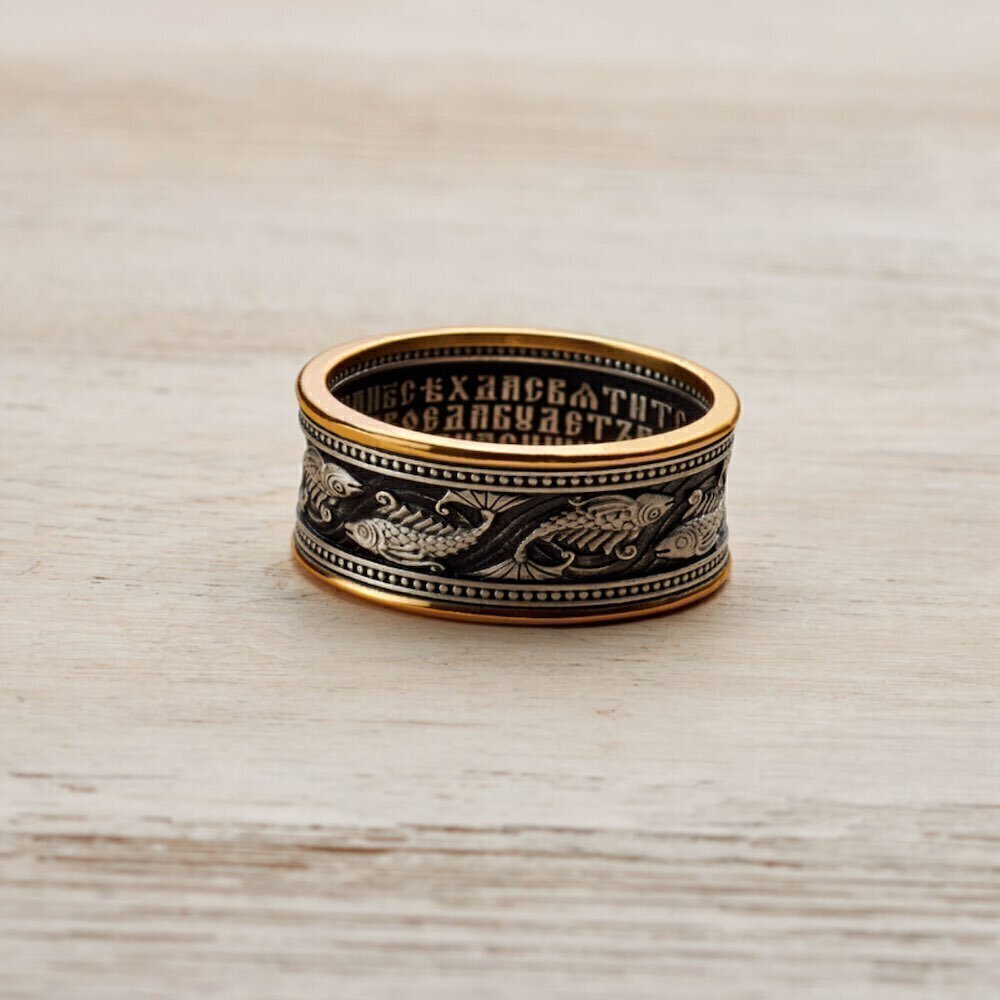 Купить Кольцо из серебра "Отче Наш" (32360)