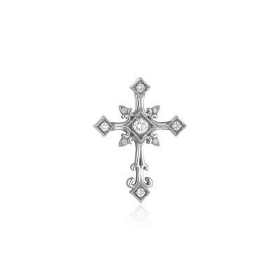картинка Крест из белого золота с бриллиантами (21404) 