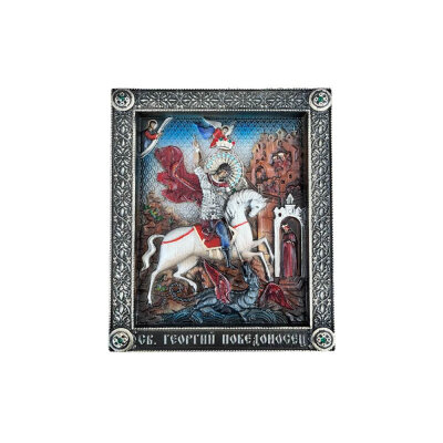 картинка Икона резная "Святой Георгий Победоносец" (21007) 