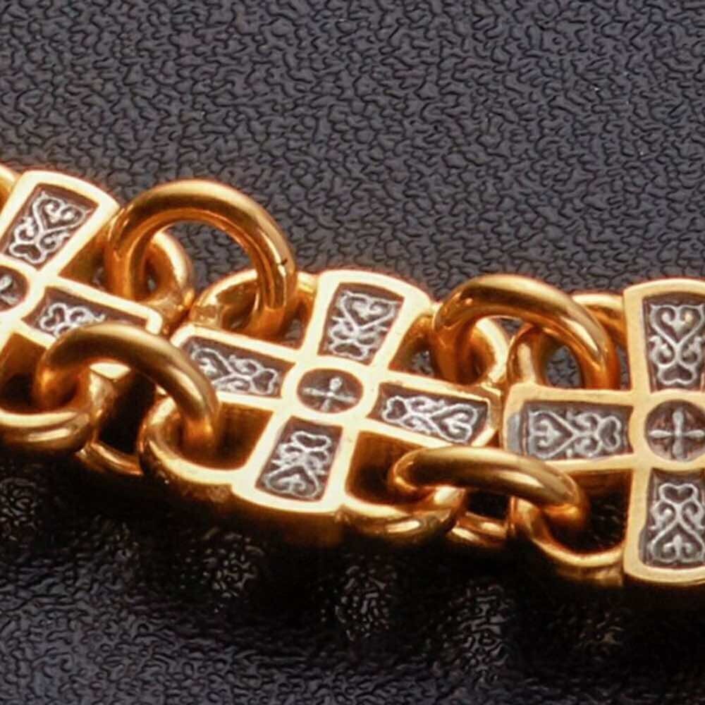 Купить Браслет литой из серебра "Знамение Победы" (12400)