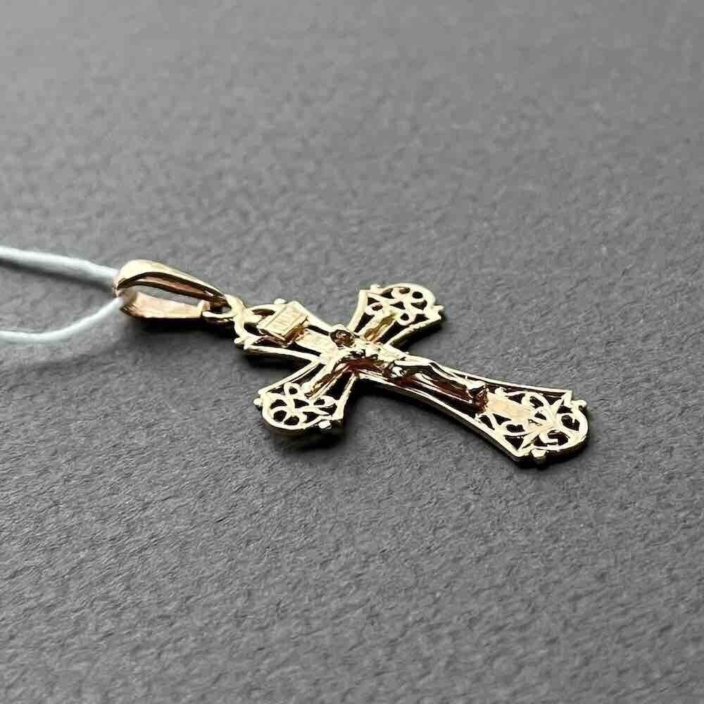 Купить Крест из красного золота "Спаси и Сохрани" (41500)