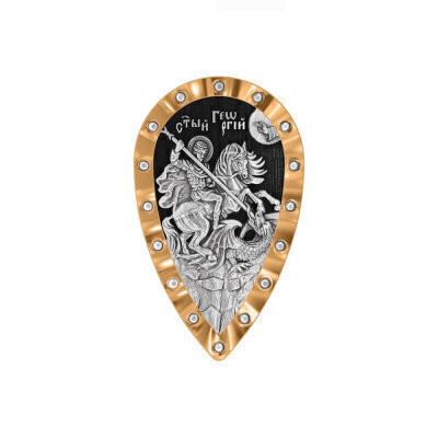 картинка Образ из серебра "Святой Георгий Победоносец" (59272) 