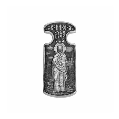 картинка Образ из серебра "Святой Николай Чудотворец" (52542) 