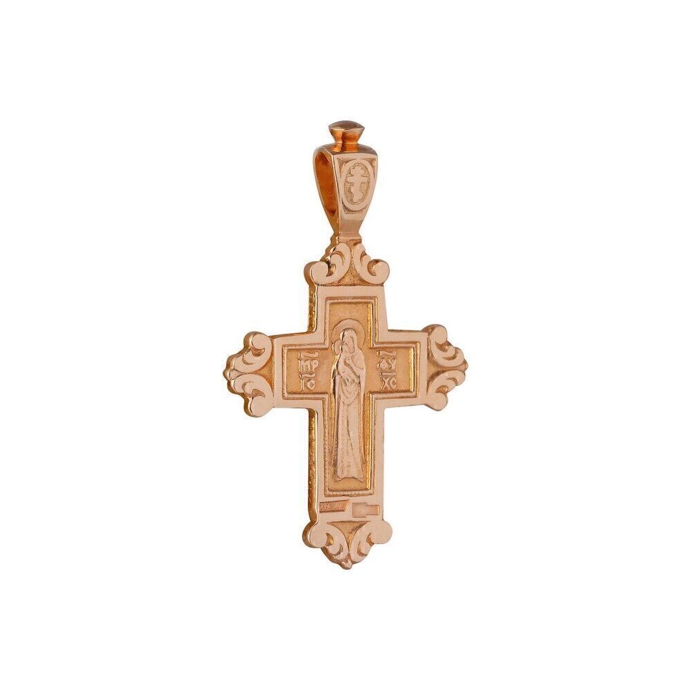 Купить Крест из красного золота "Богородица" (41012)