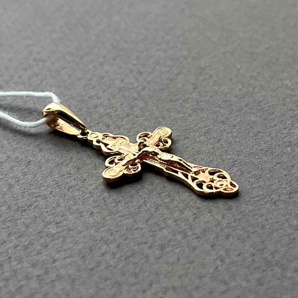 Купить Крест из красного золота "Спаси и Сохрани" (41336)