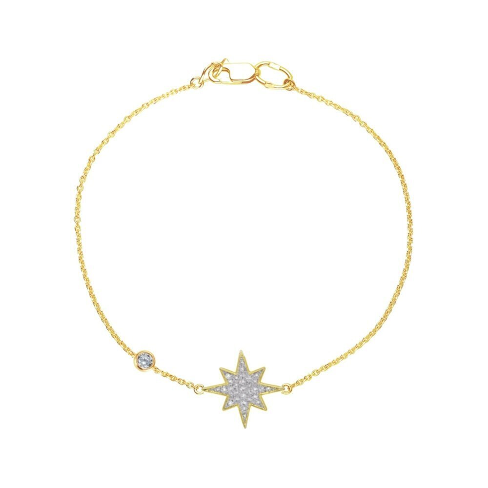 Купить Браслет из желтого золота "Вифлиемская звезда" с бриллиантами (11008)