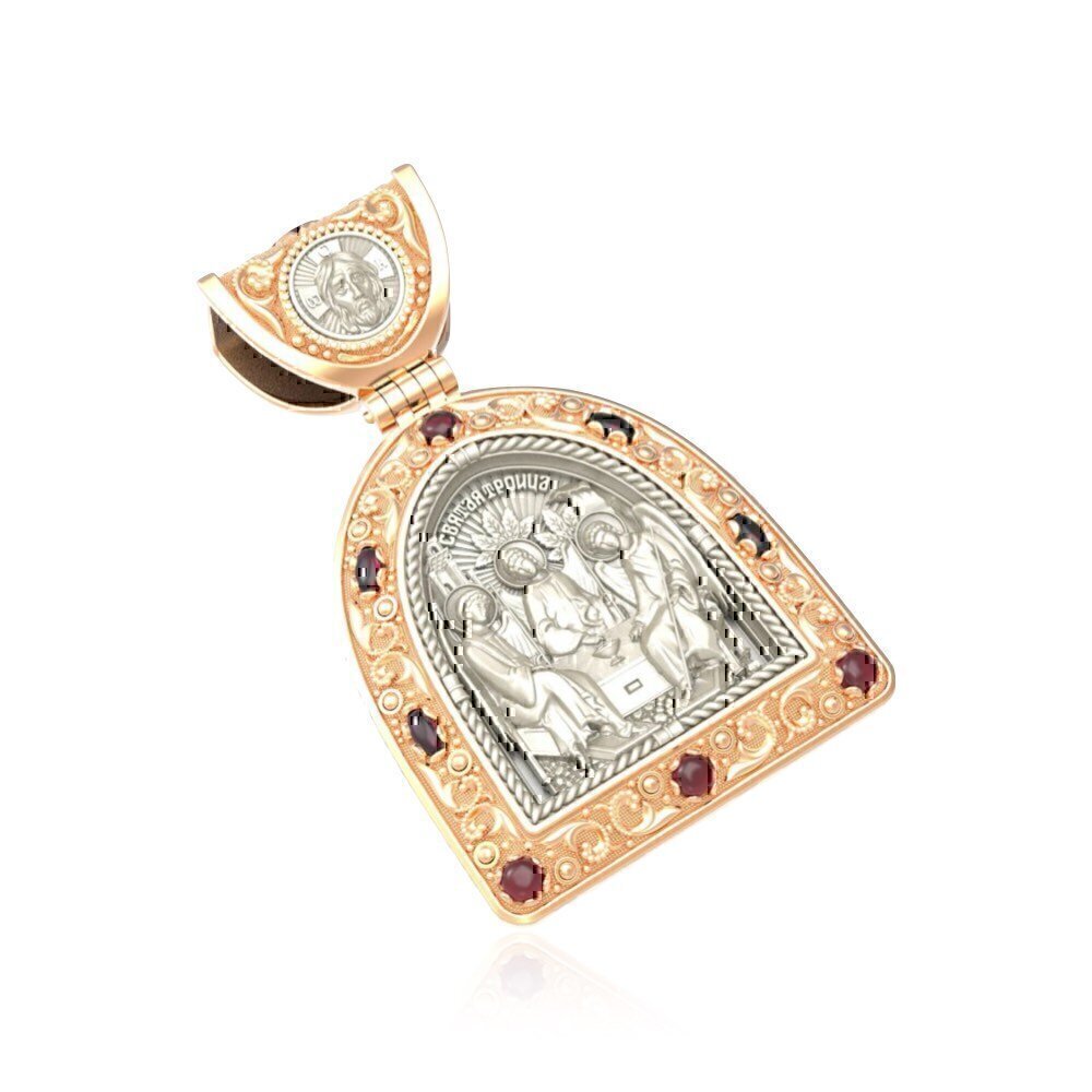 Купить Образ из красного золота "Святая Троица" (30584)