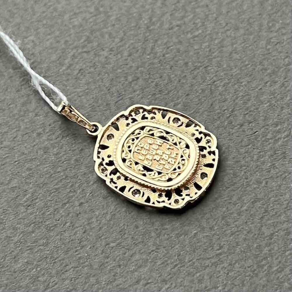 Купить Образ из красного золота "Ангел Хранитель" с цирконами (51037)