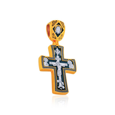 картинка Крест из серебра "Святой Георгий Победоносец" (42480) 