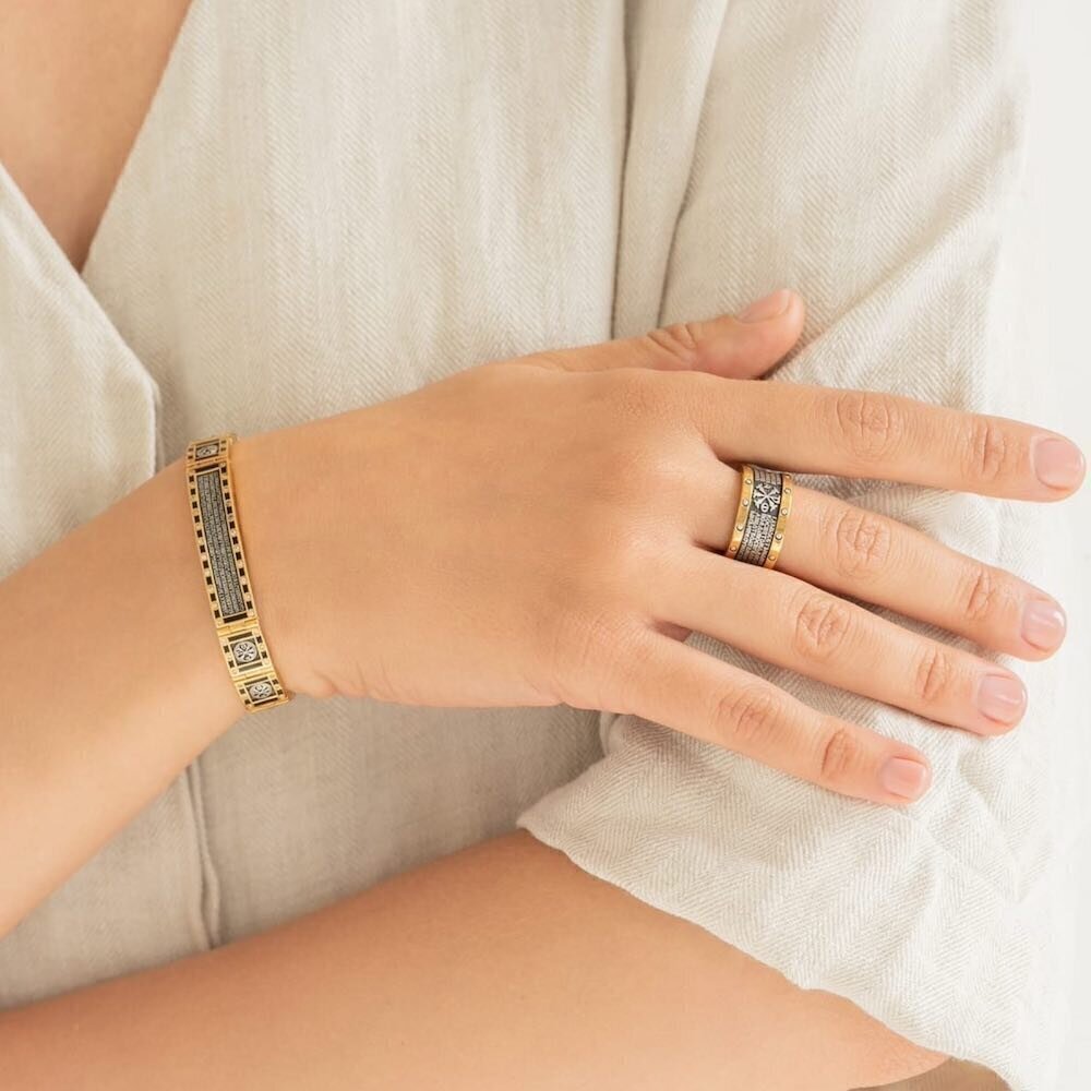 Купить Кольцо из серебра "Псалом 22" (32359)