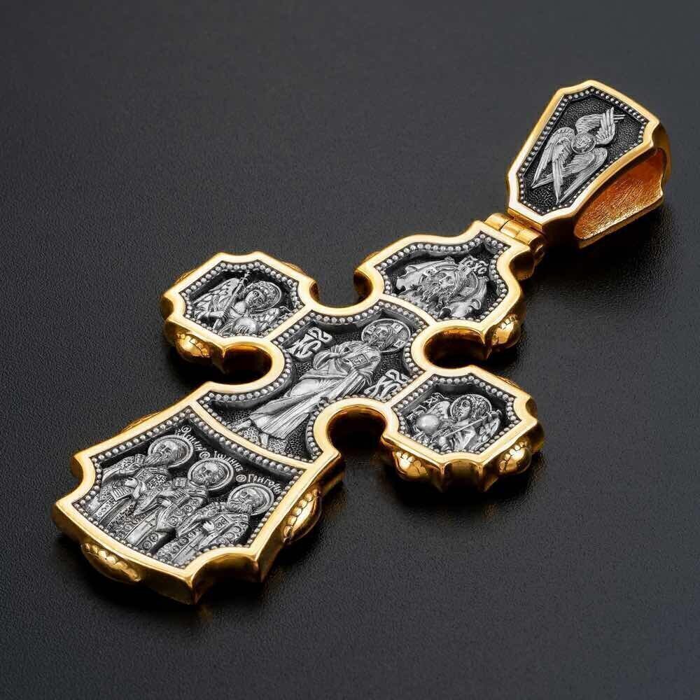 Купить Крест из серебра "Да воскреснет Бог" (42869)