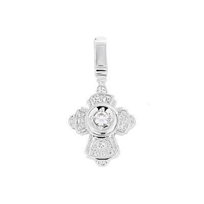 картинка Крест из серебра с фианитом (42539) 