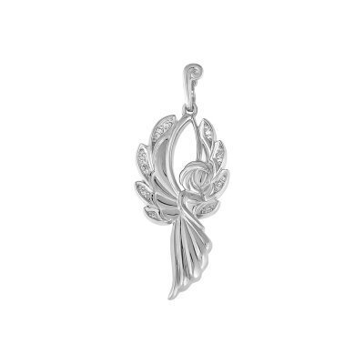 картинка Подвеска из серебра "Ангел" с фианитами (52788) 