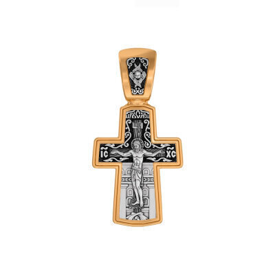 картинка Крест из серебра "Святой Николай Чудотворец" (42828) 