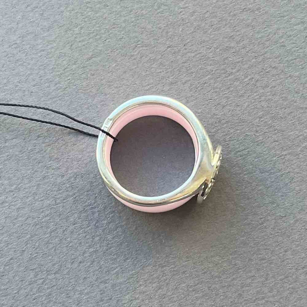 Купить Кольцо разборное из серебра "НИКА" вставка керамика (32381)