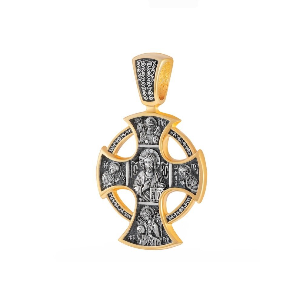 Купить Крест из серебра "Спаси, Господи, люди Твоя" (42844)