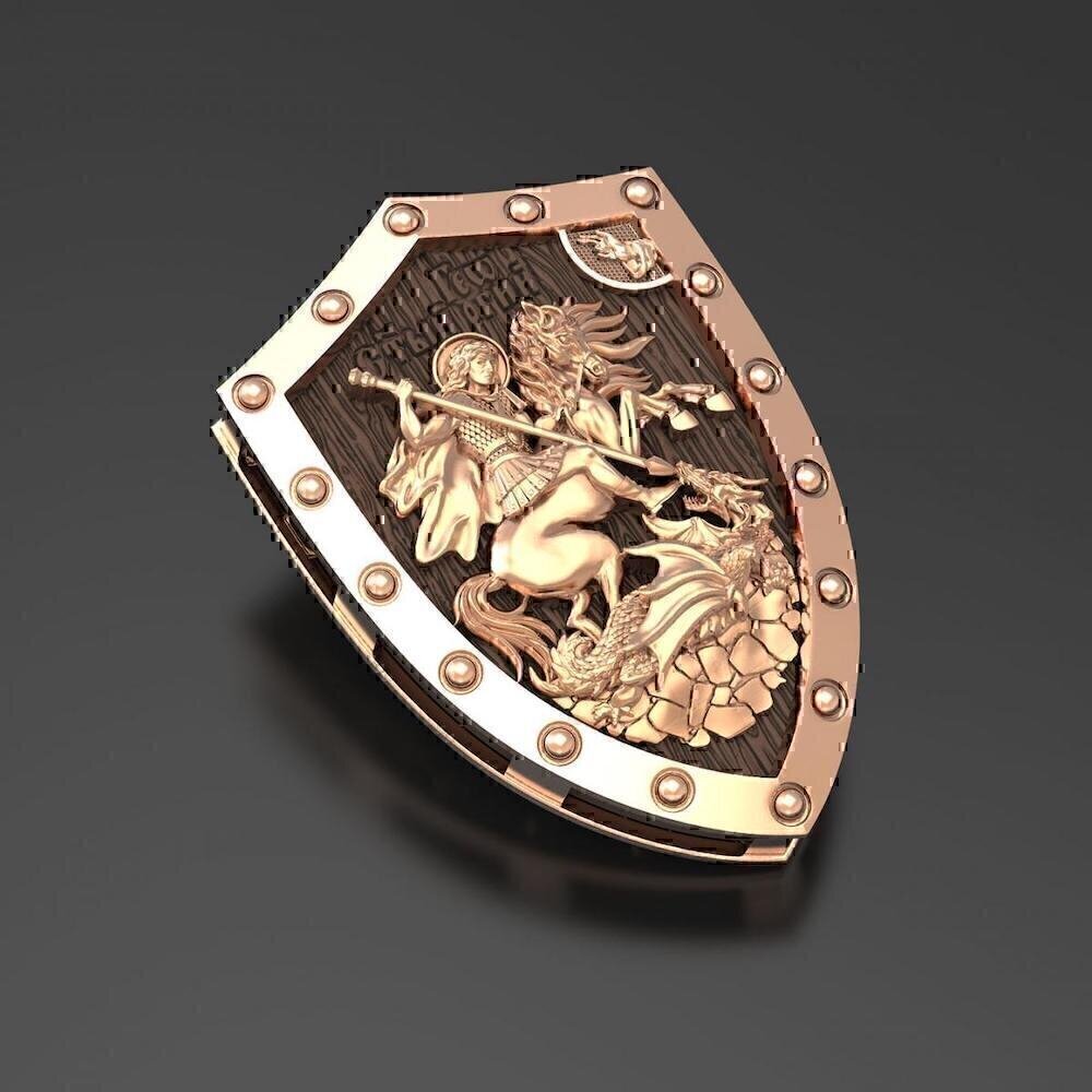 Купить Образ из красного золота "Святой Георгий Победоносец" (30602)