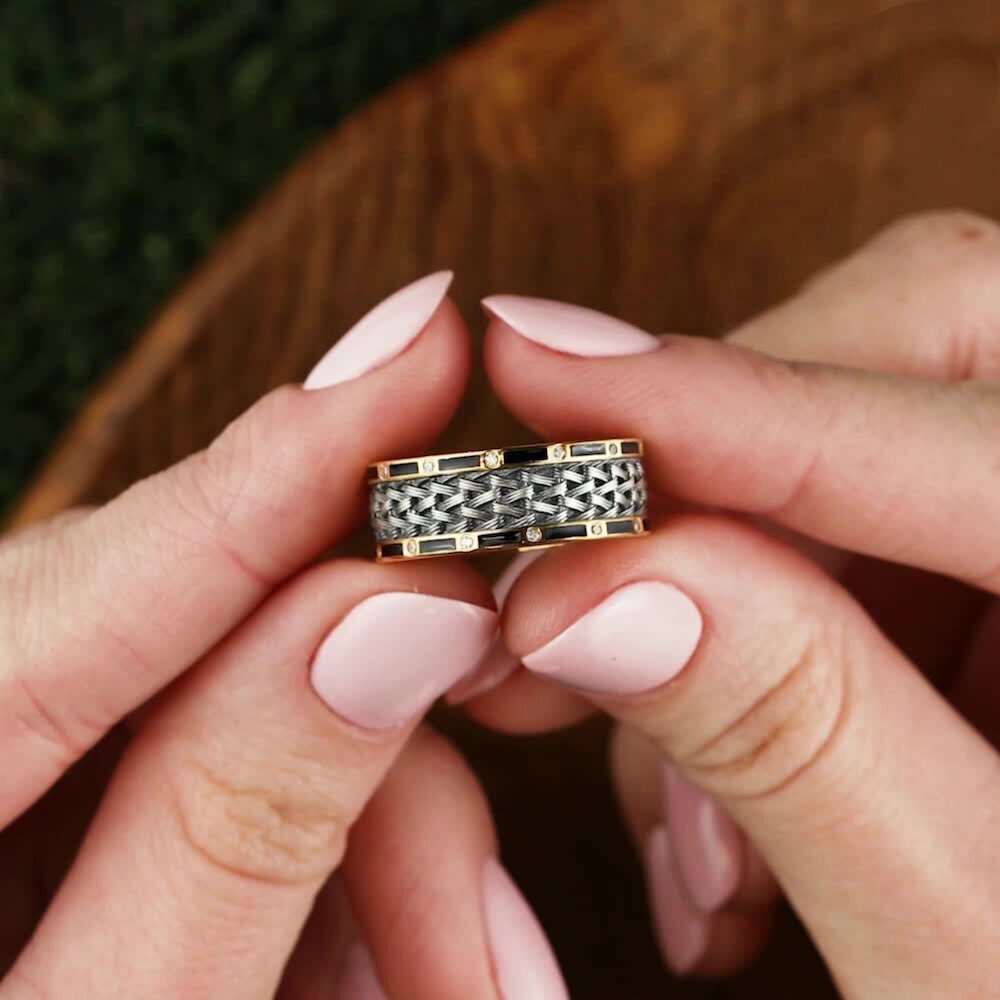 Купить Кольцо из серебра "Спаси Господи и помилуй" с фианитами (32344)