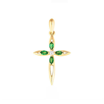 картинка Крест из серебра с фианитами (42986) 