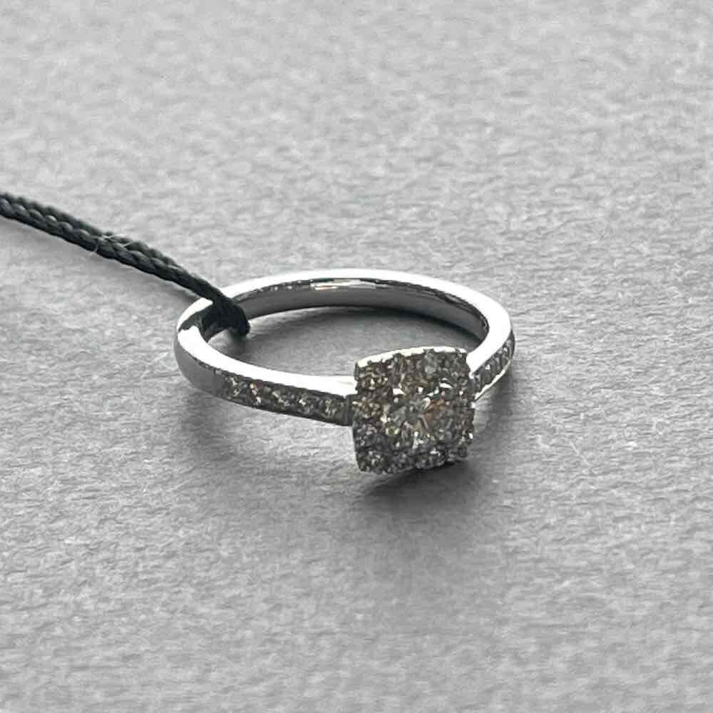 Купить Кольцо из белого золота "Спаси и Сохрани" с бриллиантами (31068)