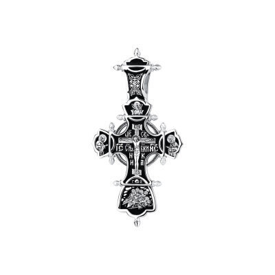 картинка Крест из серебра "Божия Матерь Всецарица" (42665) 