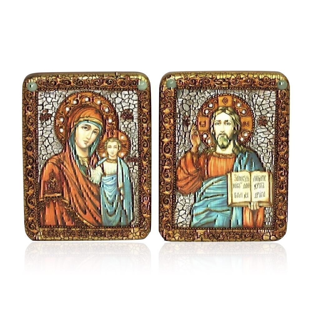 Купить Икона "Венчальная пара Казанская и Вседержитель" (12111)