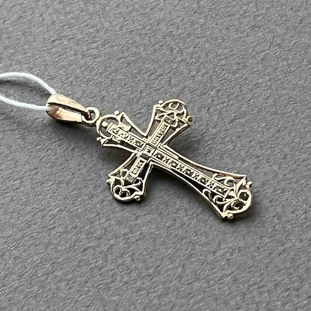 Купить Крест из красного золота "Спаси и Сохрани" (41500)