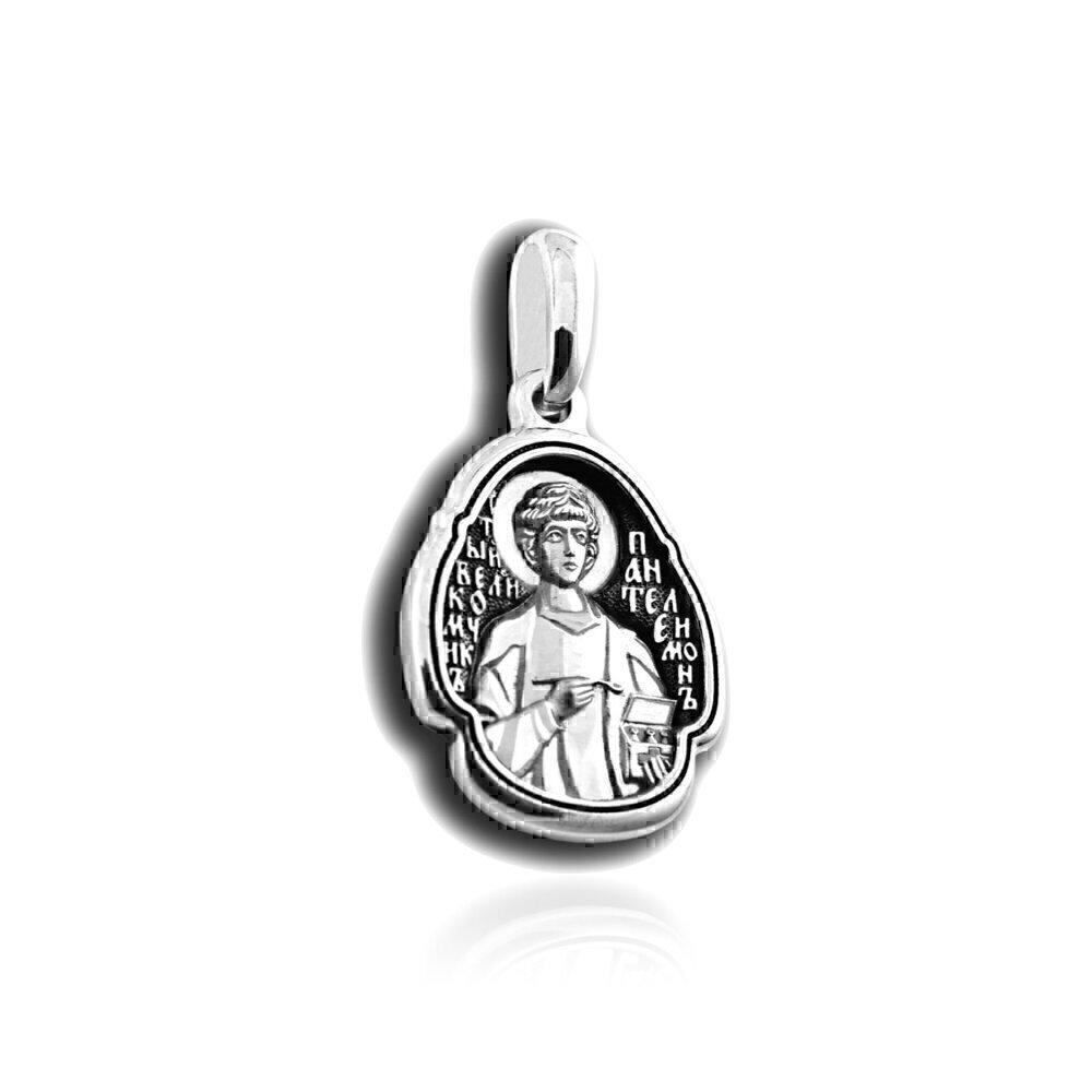 Купить Образ из серебра "Святой Пантелеимон Целитель" (37580)