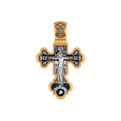 картинка Крест из серебра "Божия Матерь Валаамская" (42896) 