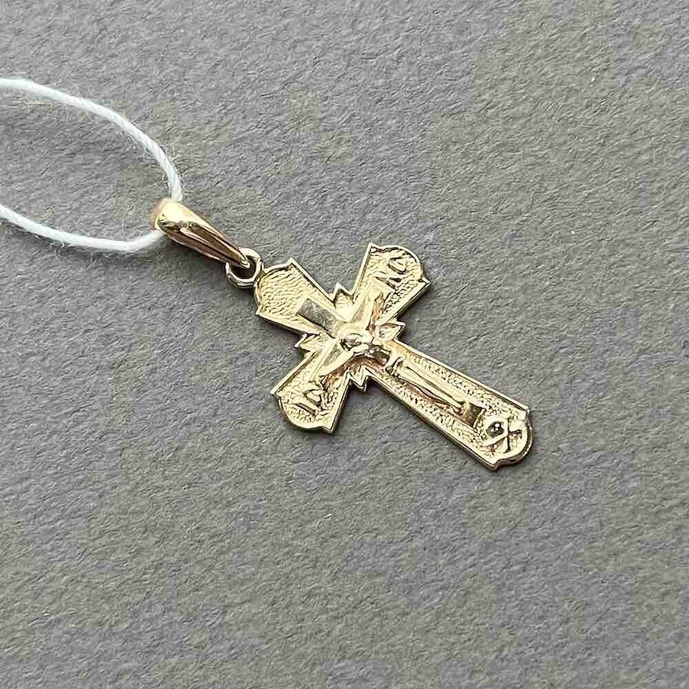 Купить Крест из красного золота "Спаси и Сохрани" (41264)