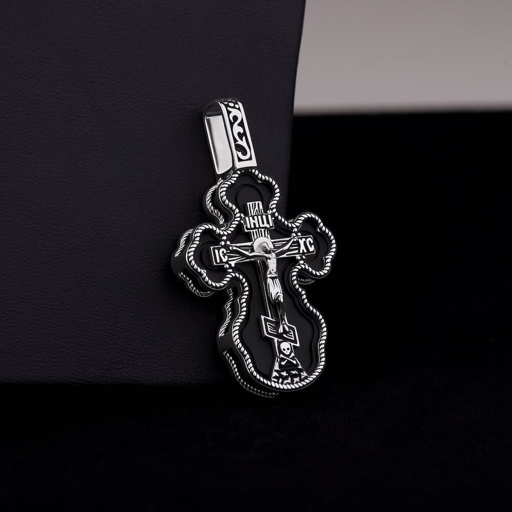 Купить Крест из дерева граб и серебра "Спаси и Сохрани" (42667)