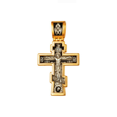 картинка Крест из серебра "Да воскреснет Бог" (42819) 