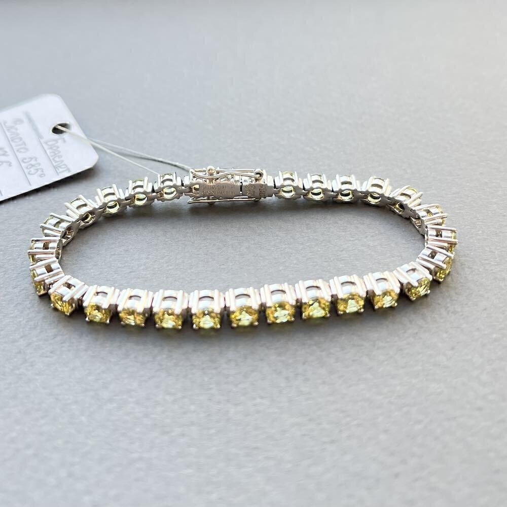 Купить Браслет из белого золота с сапфирами (11003)